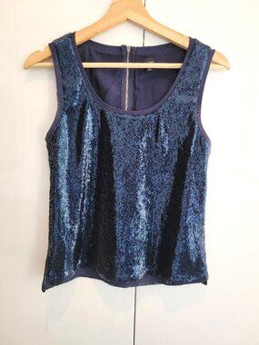 Joe's Jeans Navy Blue Sequin Tank Top Size XS